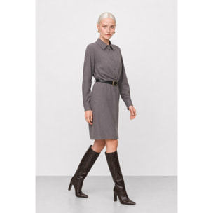 Kocca - Abito chemisier da donna con maniche lunghe e cintura Donna