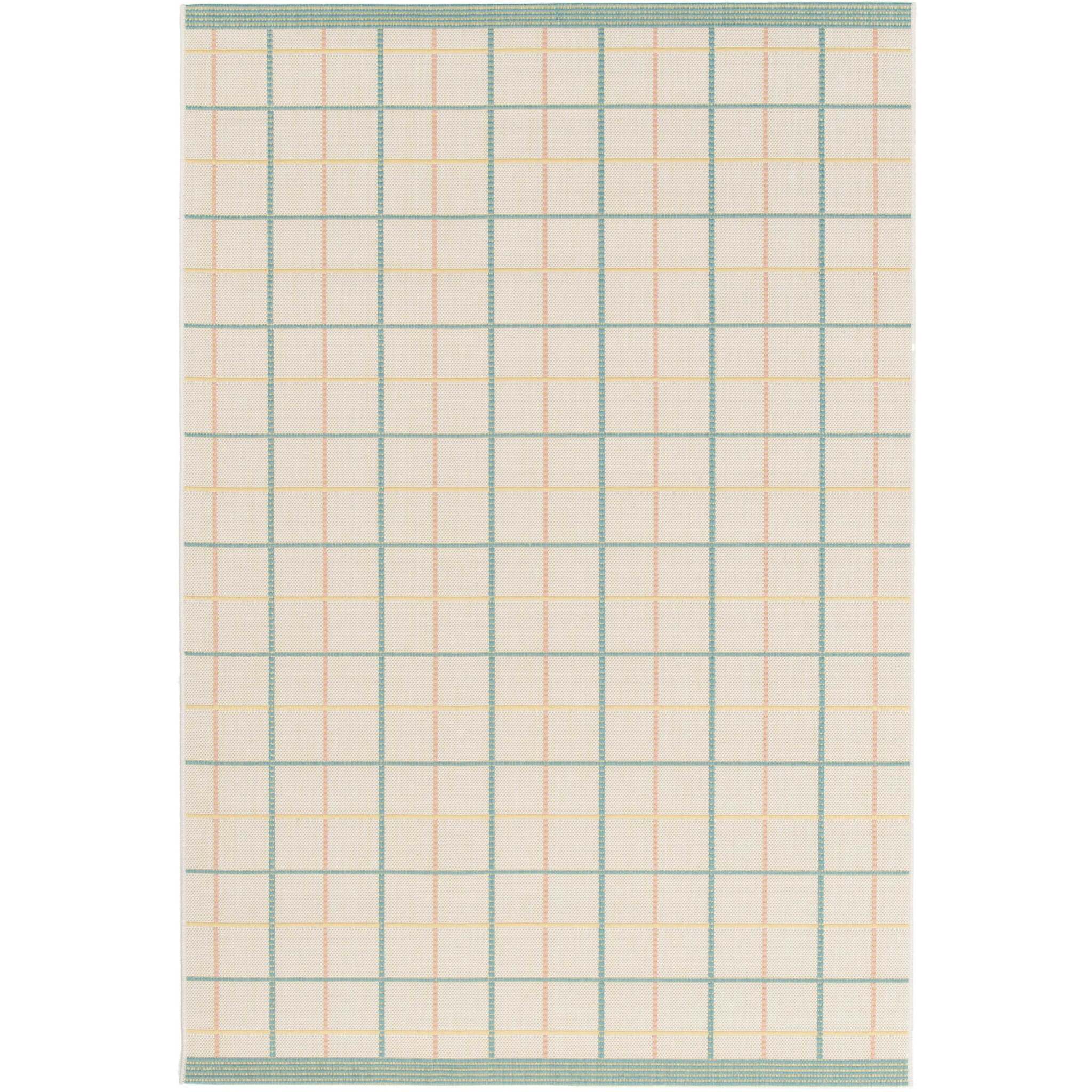 MANILA Alfombra geomÃ©trica de exterior-interior en tonos pastel, varias medidas disponibles.