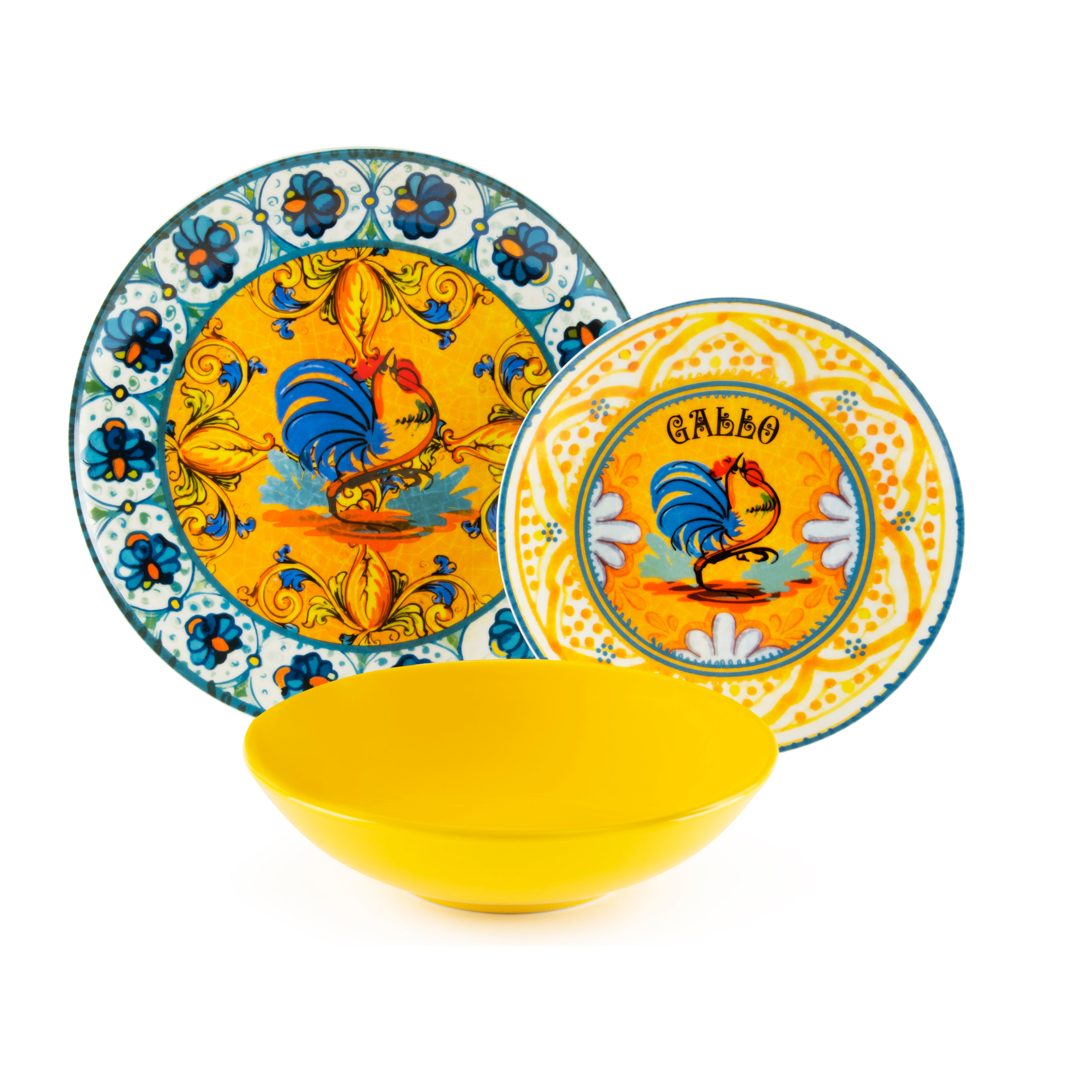 Service de table 18 pièces Excelsa – Bari Vecchia, Porcelaine Multicolore