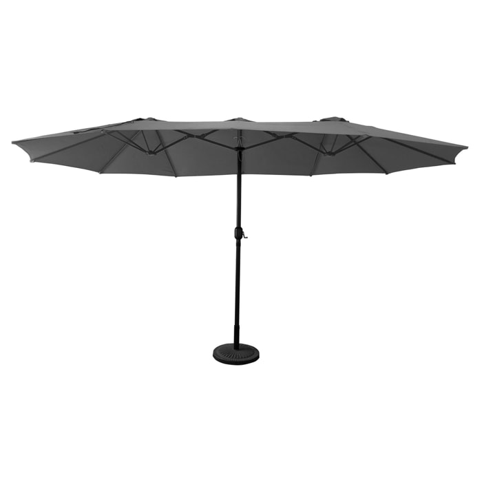 Parasol double LINAI ovale - Gris