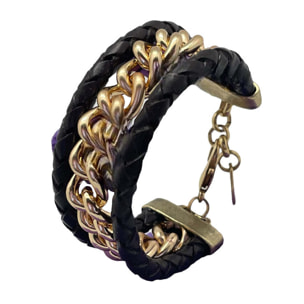 Pulsera canal en dorado