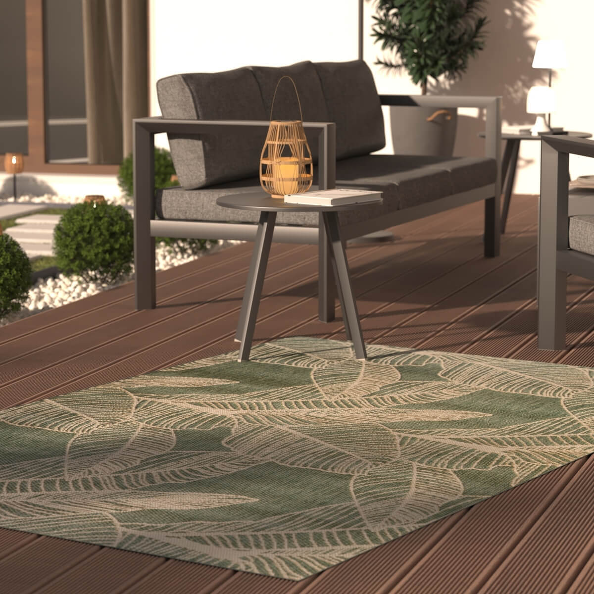 Tapis extérieur et intérieur - vert - 230x150 cm