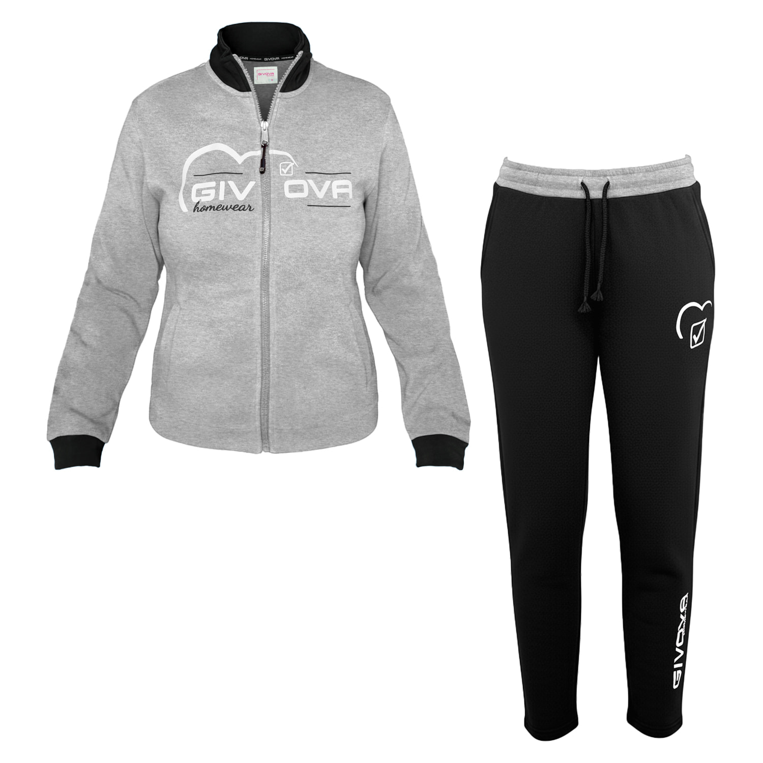 Set Homewear Donna GIVOVA Felpato Full Zip