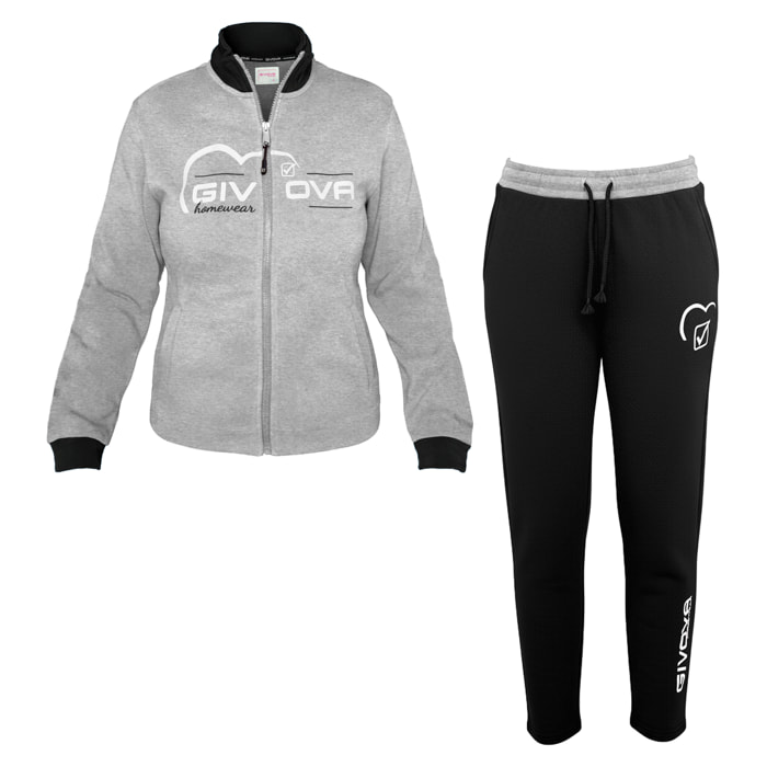 Set Homewear Donna GIVOVA Felpato Full Zip