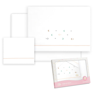 Triptico Coche Estrella Luna Multicolor Bco/Rosa