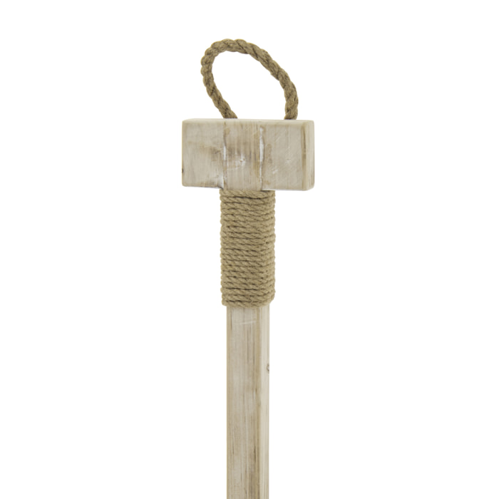 J-Line Pagaie décorative - corde/bois - naturel