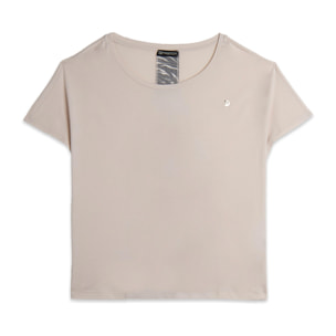 T-shirt maniche a kimono con stampa fantasia sul retro