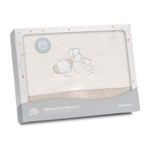 Triptico Minicuna Coralina Oso Elefante Globos Beig
