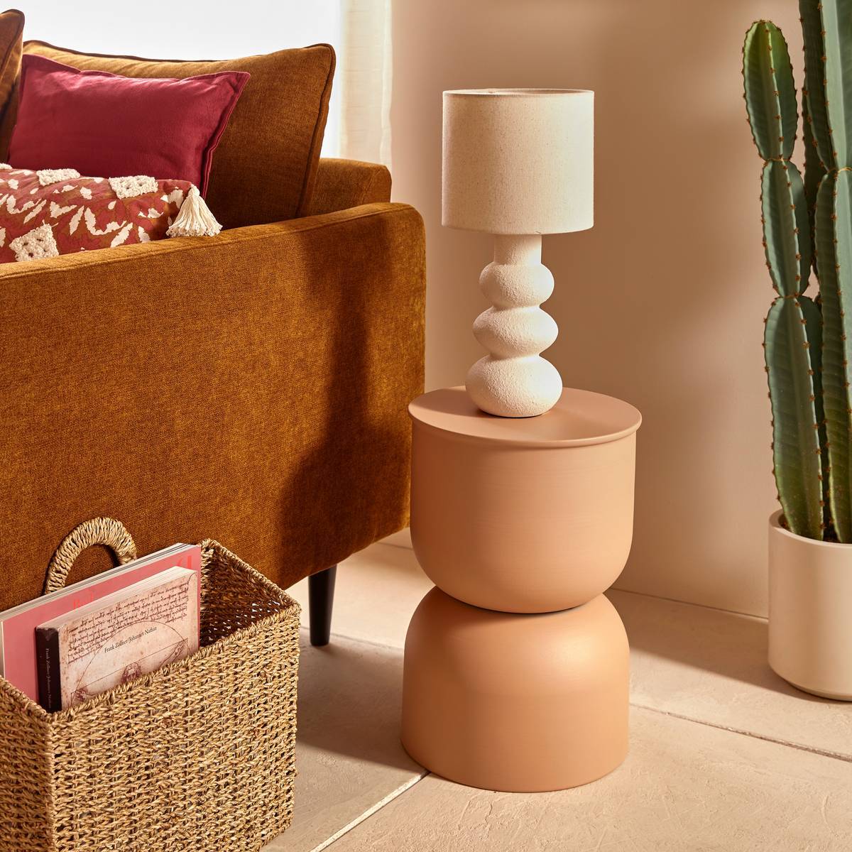 Table d'appoint Palomba beige 31x31x41,8cm