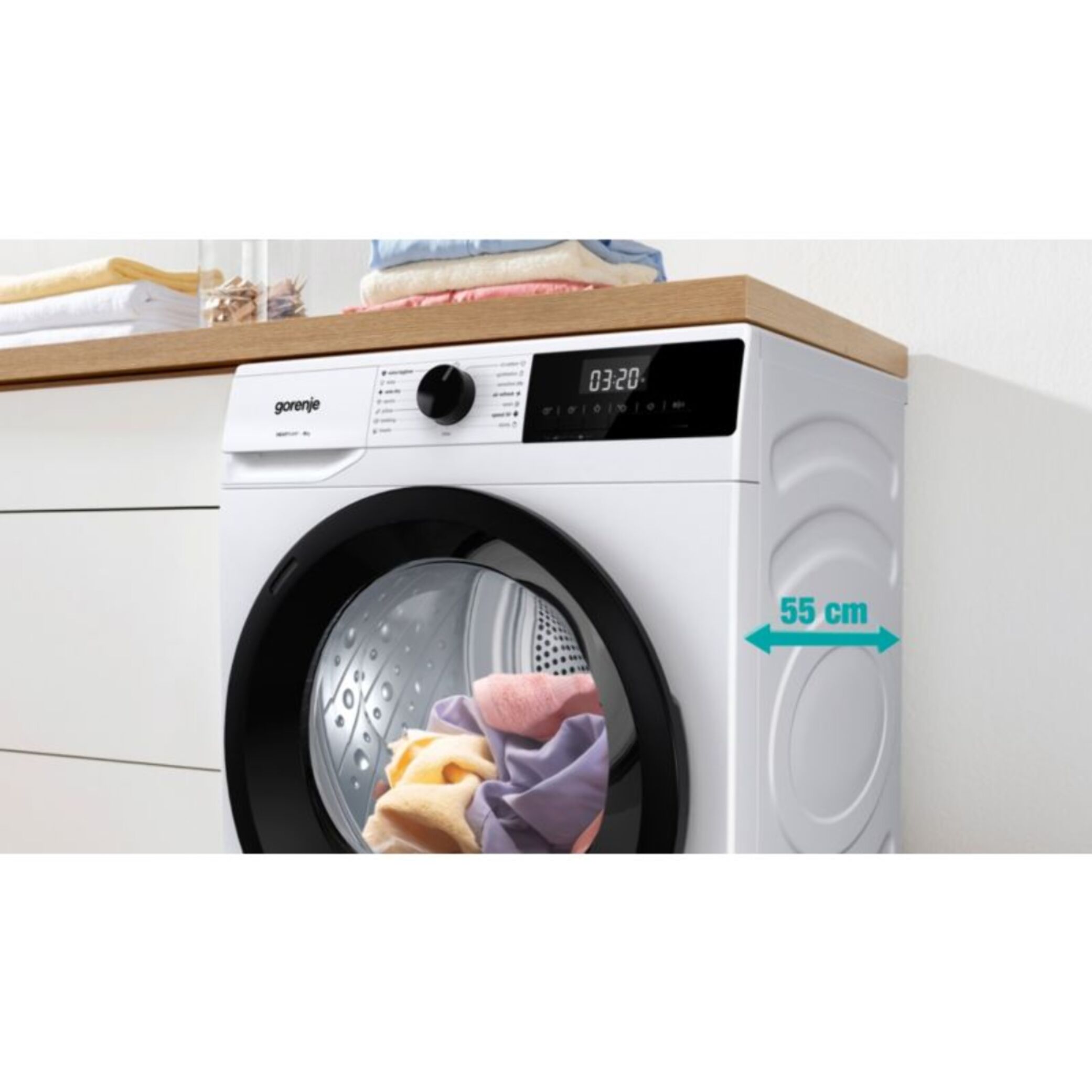 Sèche linge pompe à chaleur GORENJE DHNE82 8kg - Soin quotidien & Anti-froissage