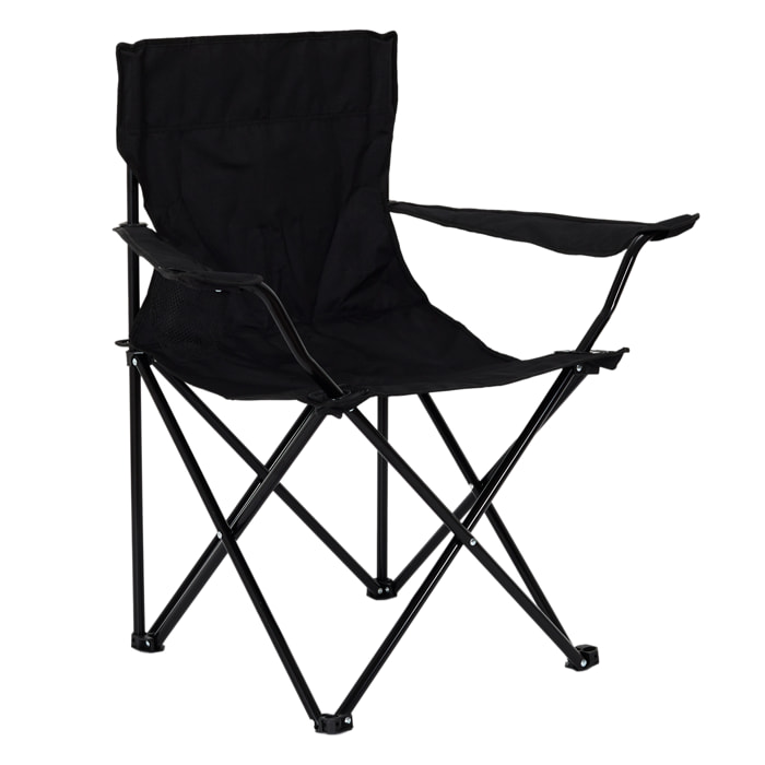 Fauteuil Camping Pliant Noir
