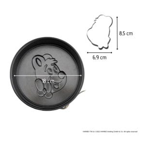 Set de 4 ustensiles de pâtisserie moule à manqué emporte-pièce ourson et spatule de cuisine Zenker Haribo