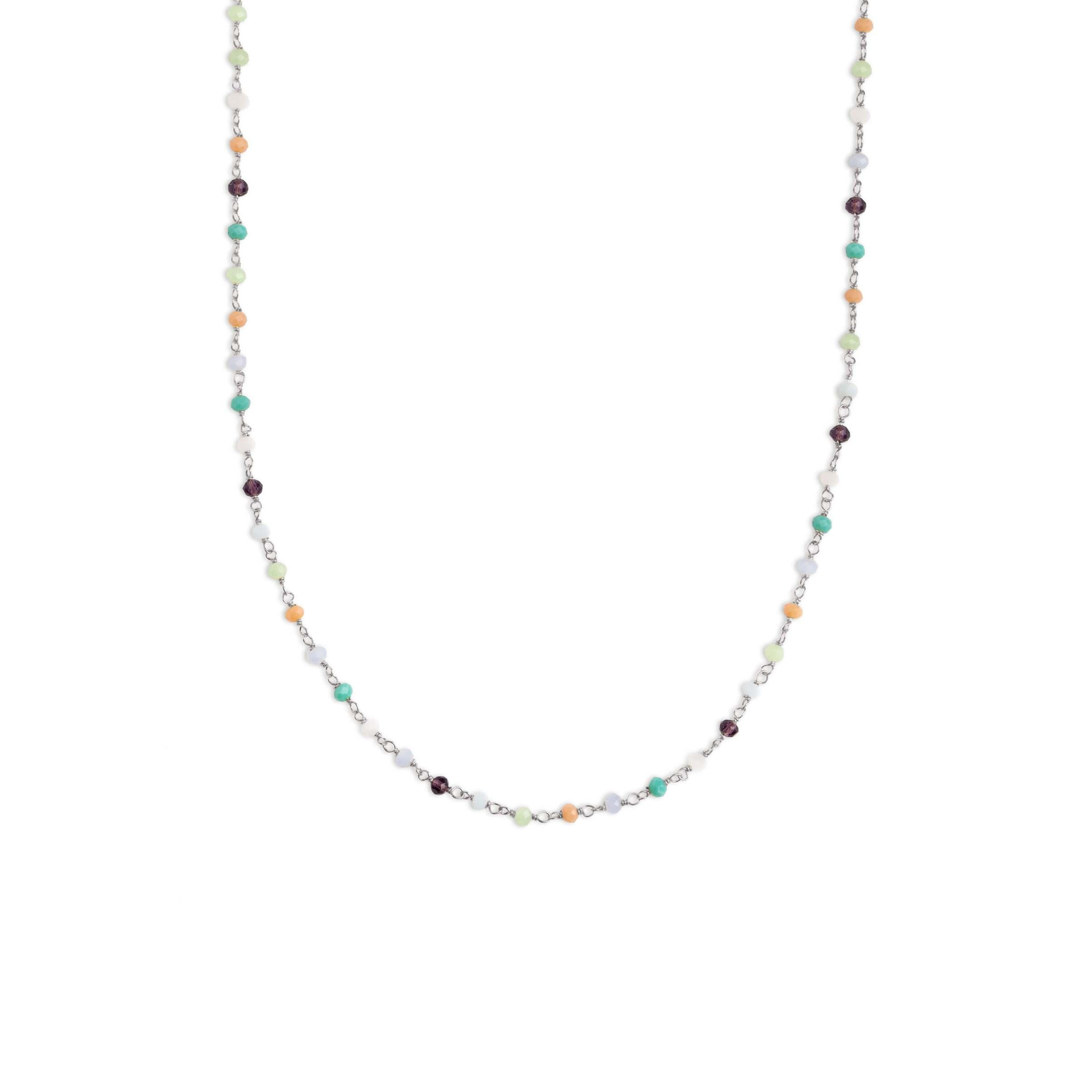 Collar Crystals Colors Plata