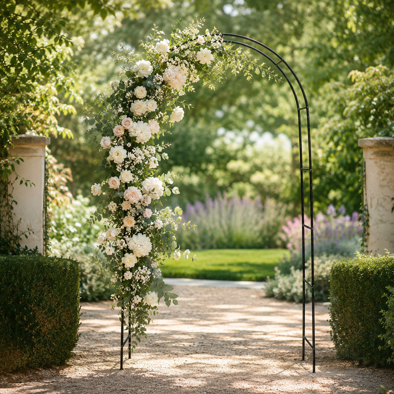 Arco Da Giardino Per Rose Piante Rampicanti Traliccio Pergolato Vite Decorazione Design Per Eventi Matrimoni Viali Metallo Verde Scuro 240x140x38 cm