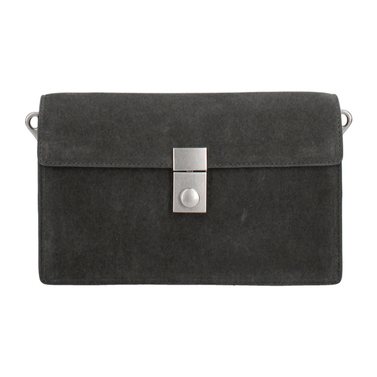 Borsa a tracolla da donna Made in Italy - Celeste Prime - Pelle scamosciata - 24.0 x 15.0 x 7.0 cm