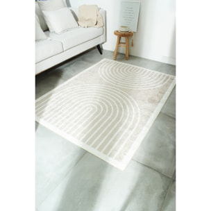 GREGE - Tapis moderne motif arc-en-ciel