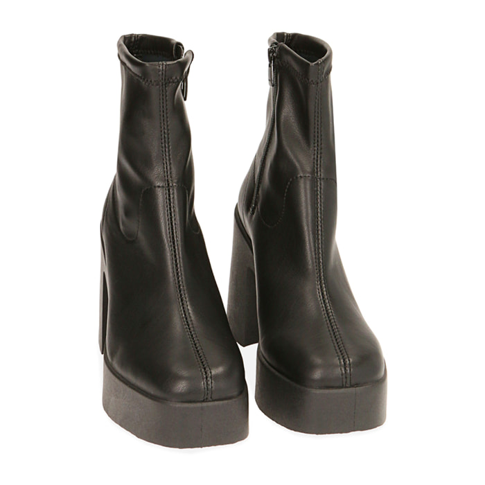 Botines negros, tacco 8,5 cm