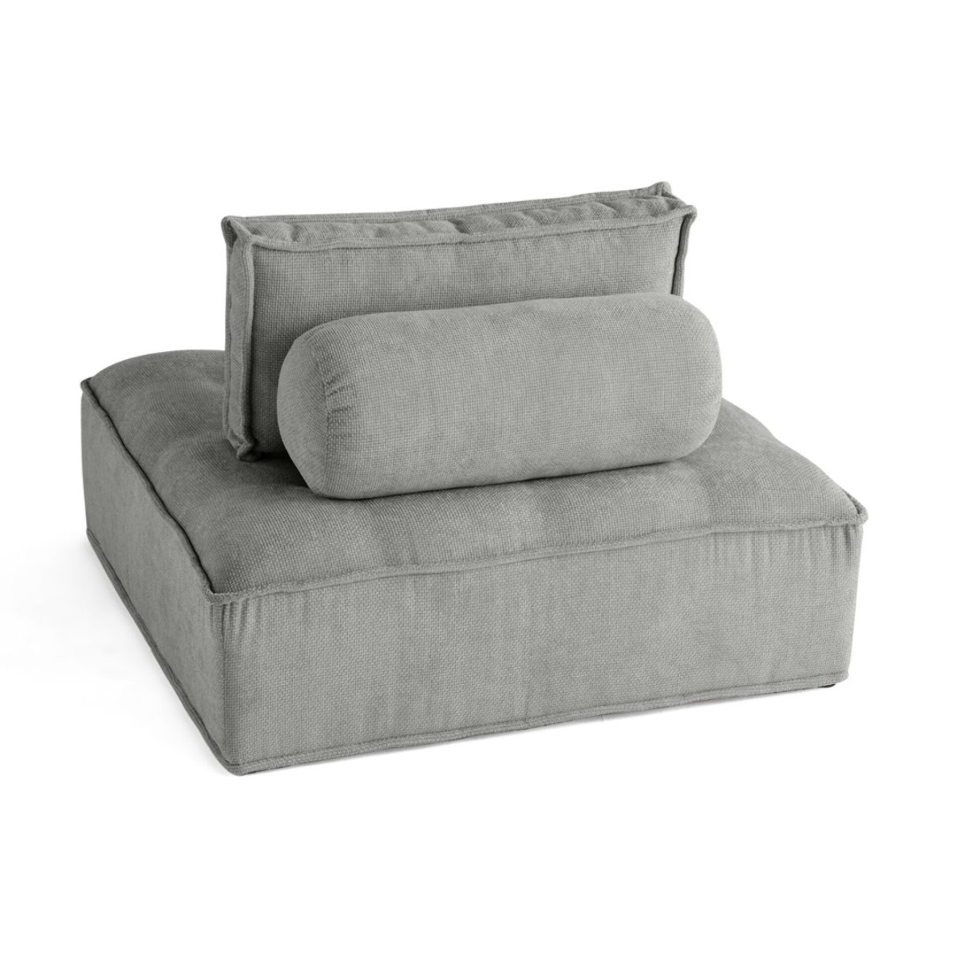 Marisol - module d'assise - velours texturé - Gris