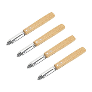 Ensemble de 4 Eplucheurs Econome Nature 16 cm Nirosta