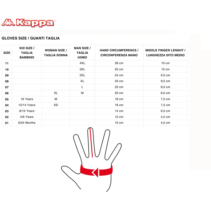 Kappa - Guantes Hombre Mujer Azul - Snowy