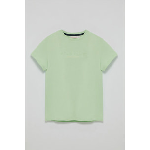 Camiseta básica color menta con logo engomado Polo Club
