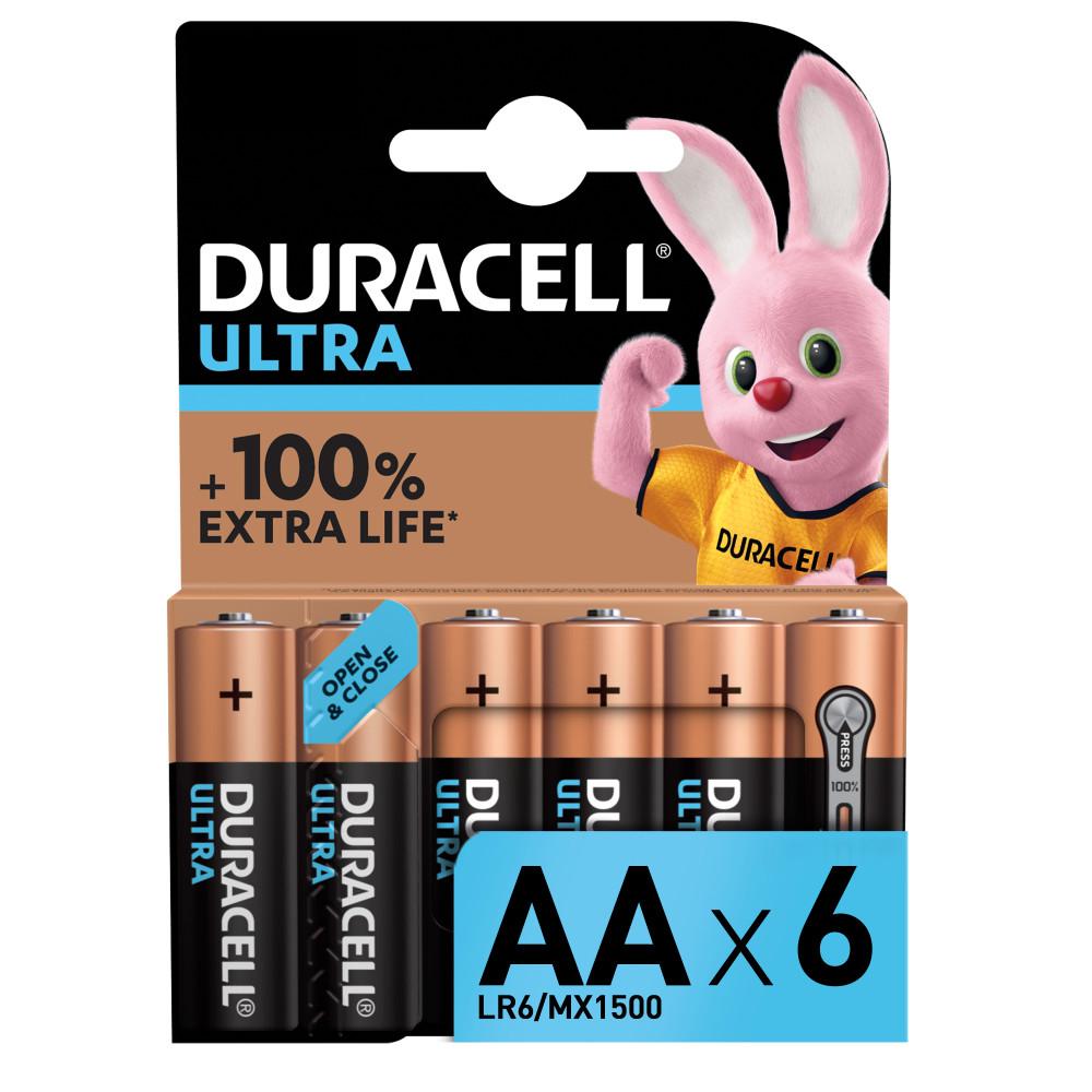 3x6 Piles Duracell Ultra AA 1,5 Volts, LR06
