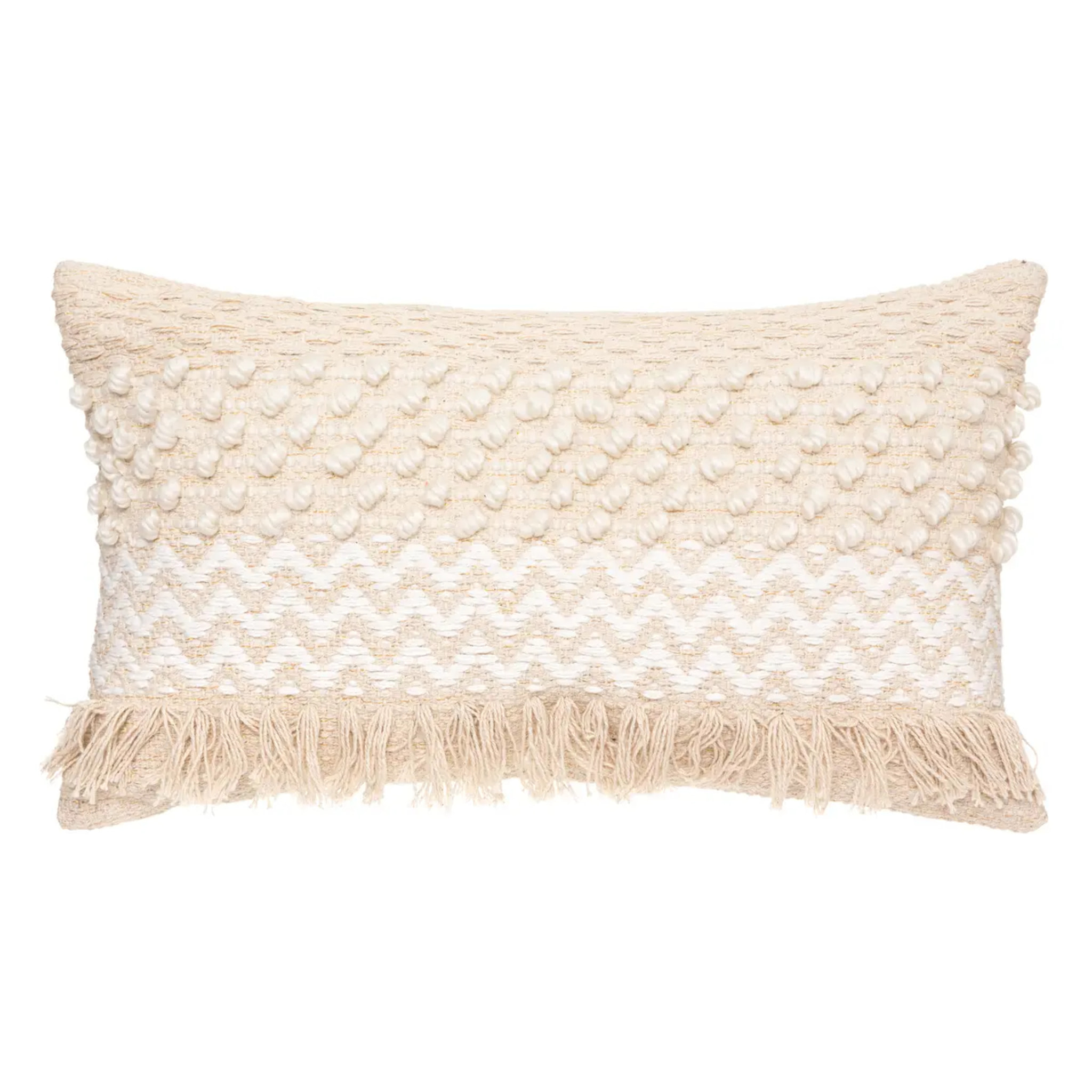 Coussin "Sabbia" sable cuivré beige 30x50cm