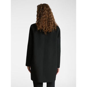 Elena Mirò - Cappotto sartoriale in tessuto double - Nero