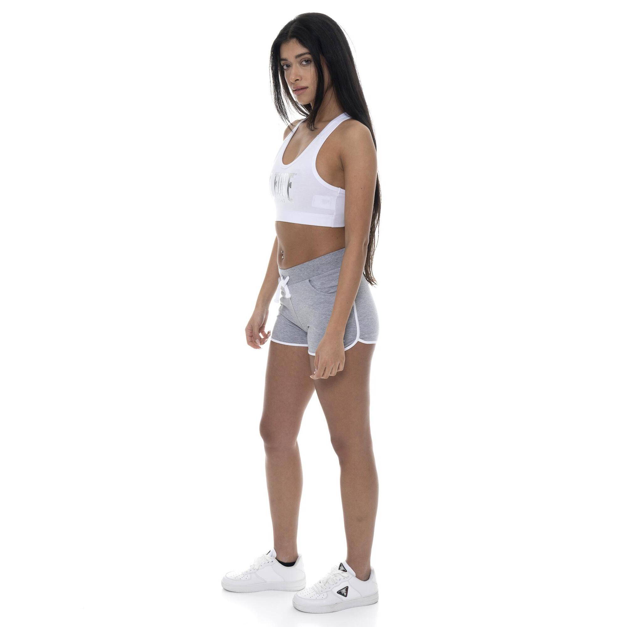Pantalón corto de mujer Leone Basic de algodón elástico