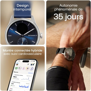 Montre santé WITHINGS Scanwatch 2 Blue Silver 42mm