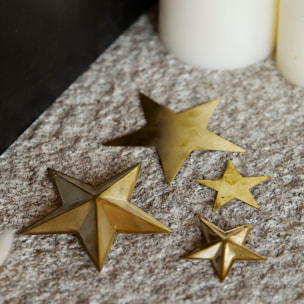 Déco étoile plate en laiton - Doré