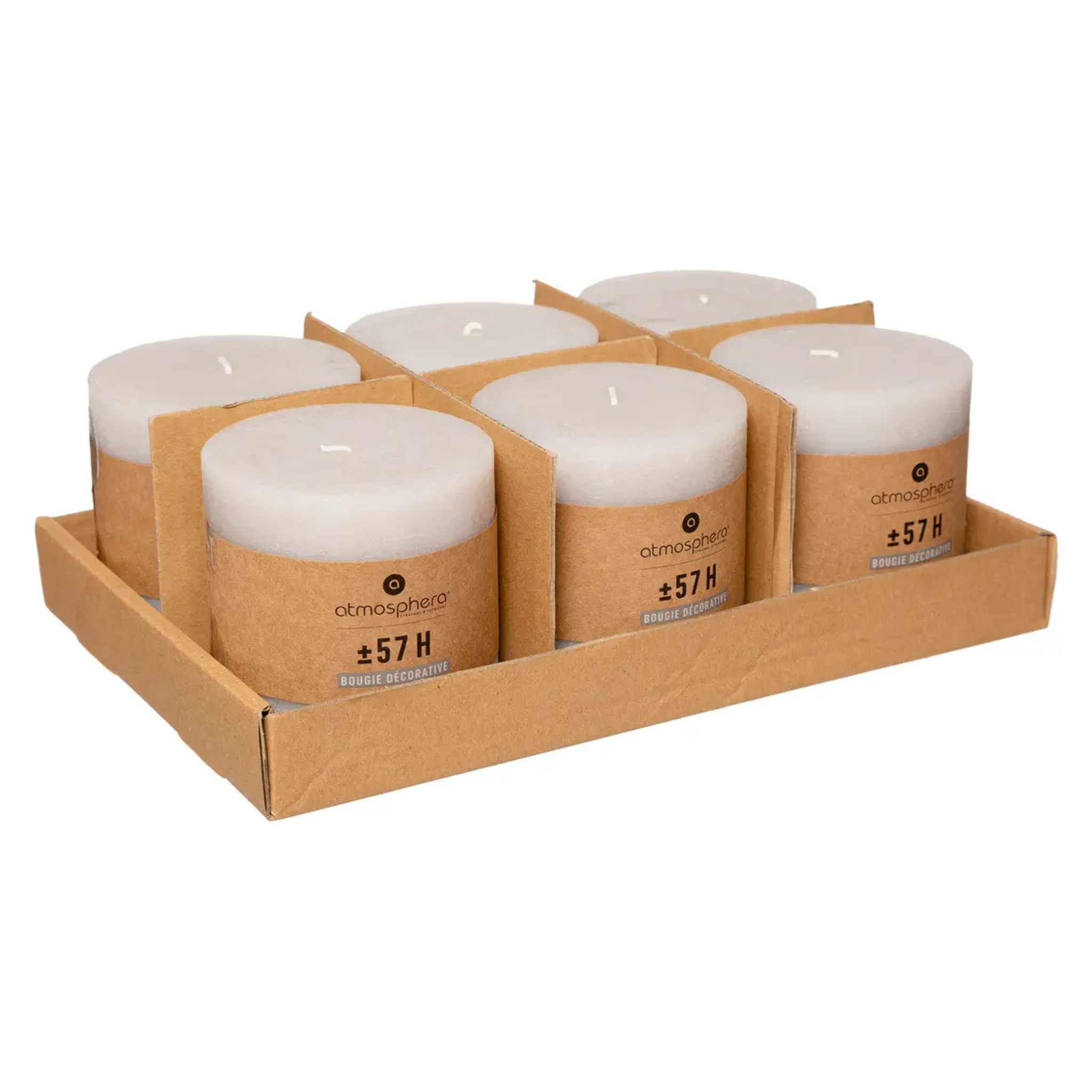 Bougie rustique gris taupe 663g