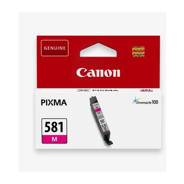 Cartouche d'encre CANON Originale CLI-581 XL Magenta Haute Capacité - 2053C001