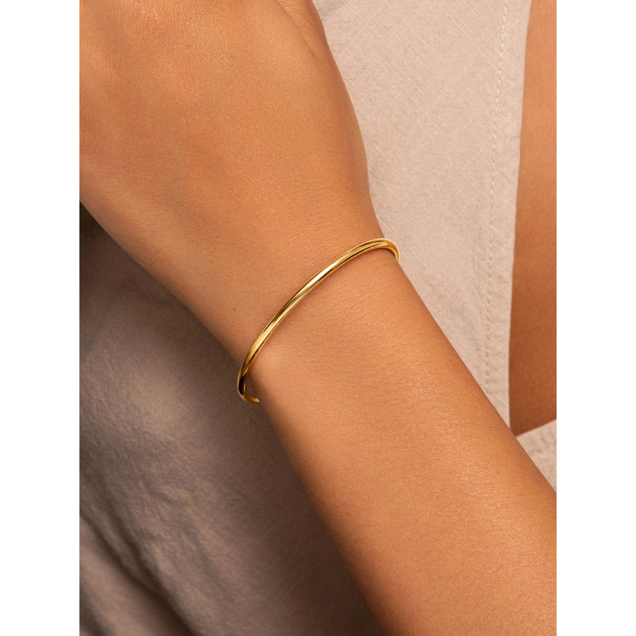 Bracciali Line Chain  in Acciaio Placcato Oro