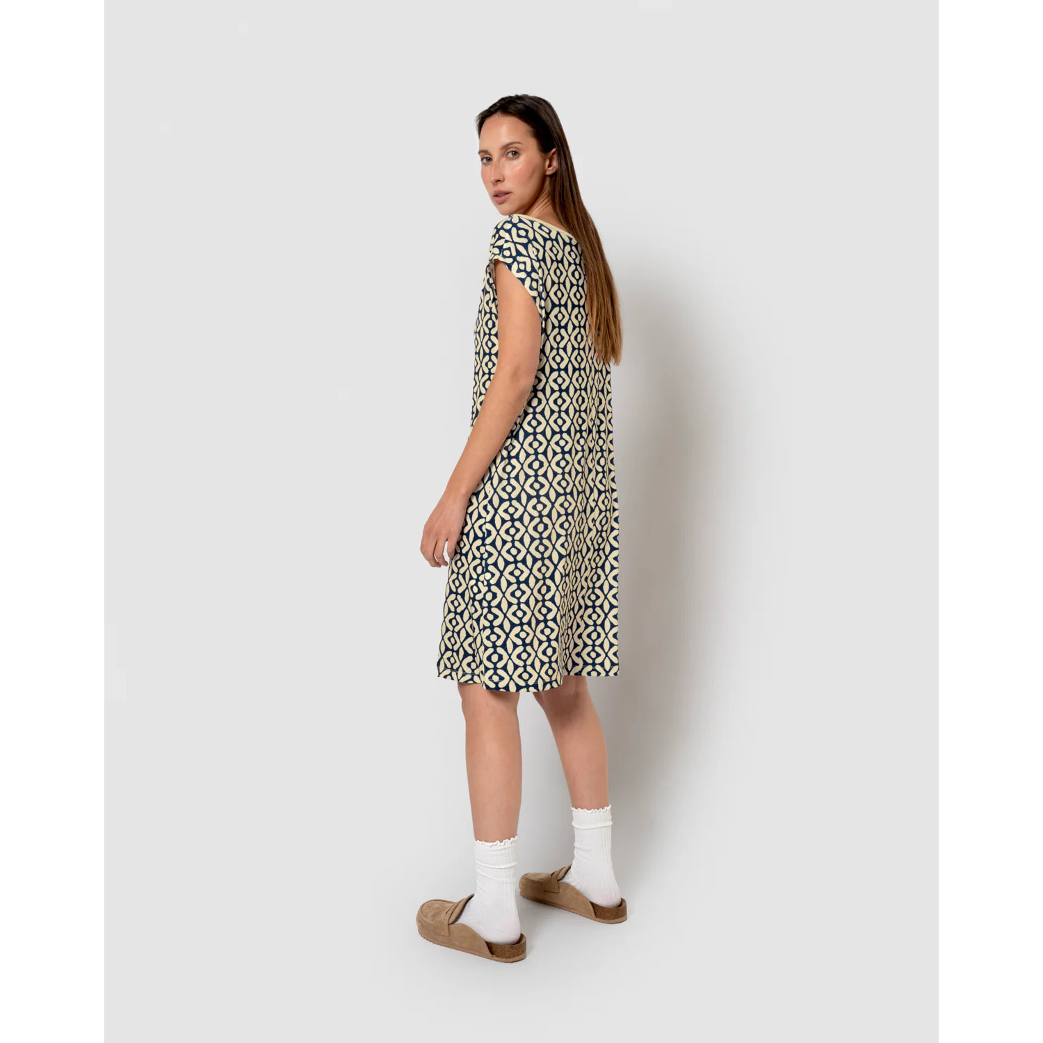 Vestido corto soft agra azul marino