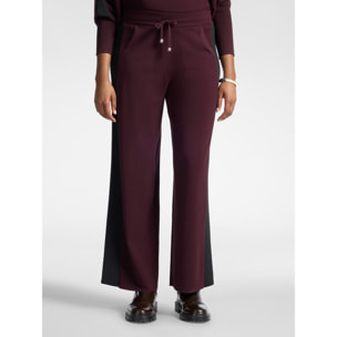 Elena Mirò - Pantaloni palazzo in maglia con coulisse - Bordeaux
