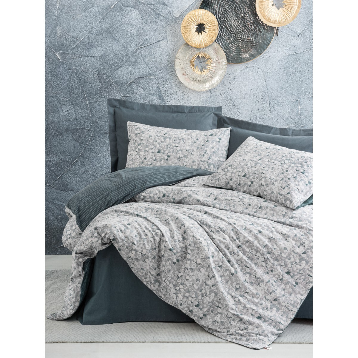 Parure housse de couette et taie(s) d'oreiller coton imprimé