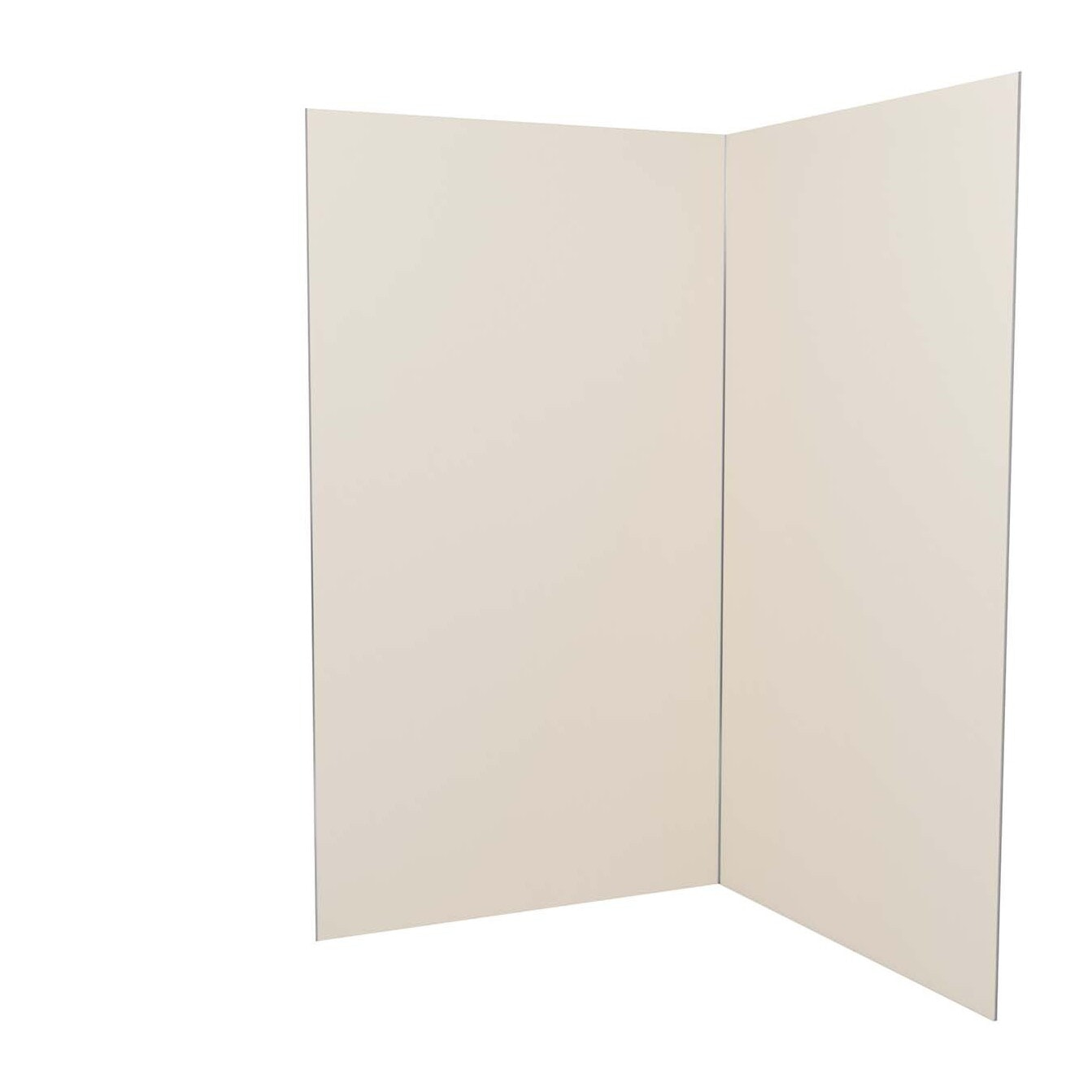 Pack 2 Panneaux Muraux en Aluminium Ivoire 120x210 cm + Profilés Chrome