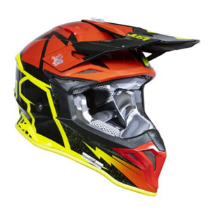 CASCO JUST1 J39 POSEIDON BLACK- YELLOW FLUO-RED