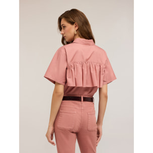 Motivi - Camisa con volante en la parte trasera - Rosa