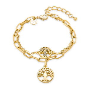 Pulsera de Circonita Brillante acabada en oro amarillo de 18K