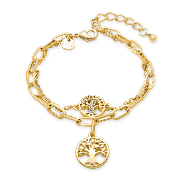 Pulsera de Circonita Brillante acabada en oro amarillo de 18K