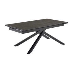 Table extensible en céramique vintage grey L160/240cm - 9 piètements - UNIK