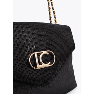 Borsa a patta con paillettes