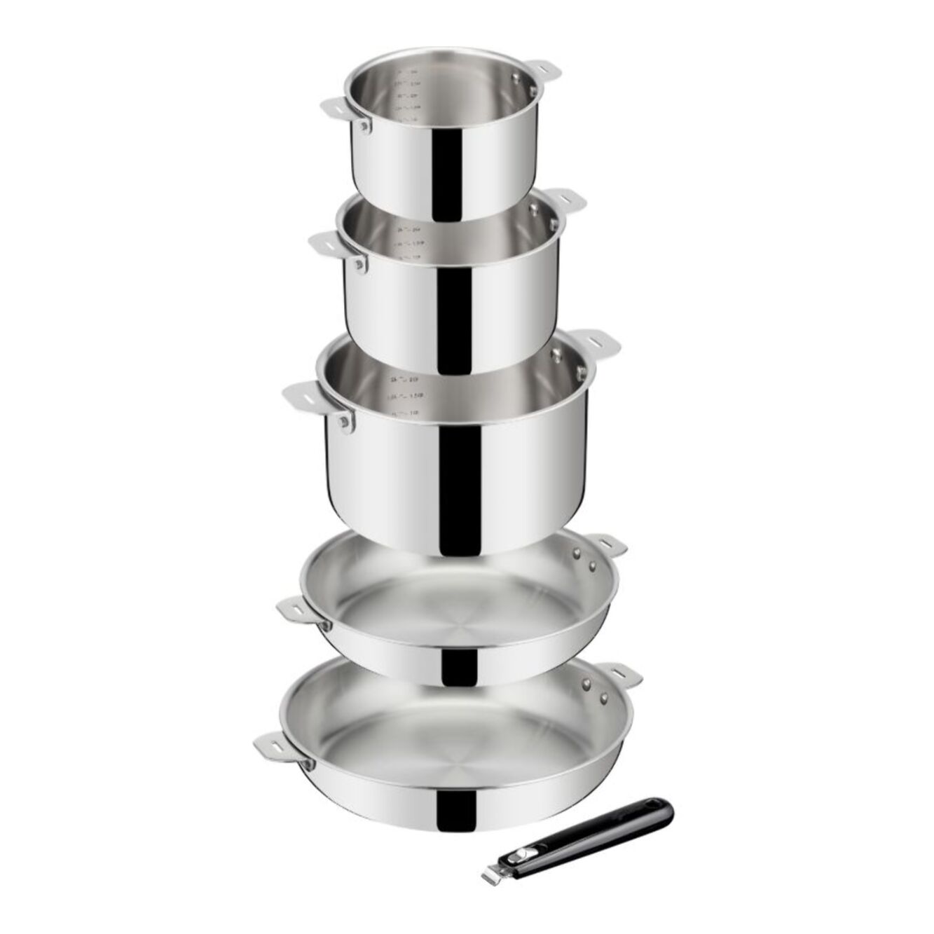 Batterie de cuisine LAGOSTINA Esperta triply 5 pièces + poignée