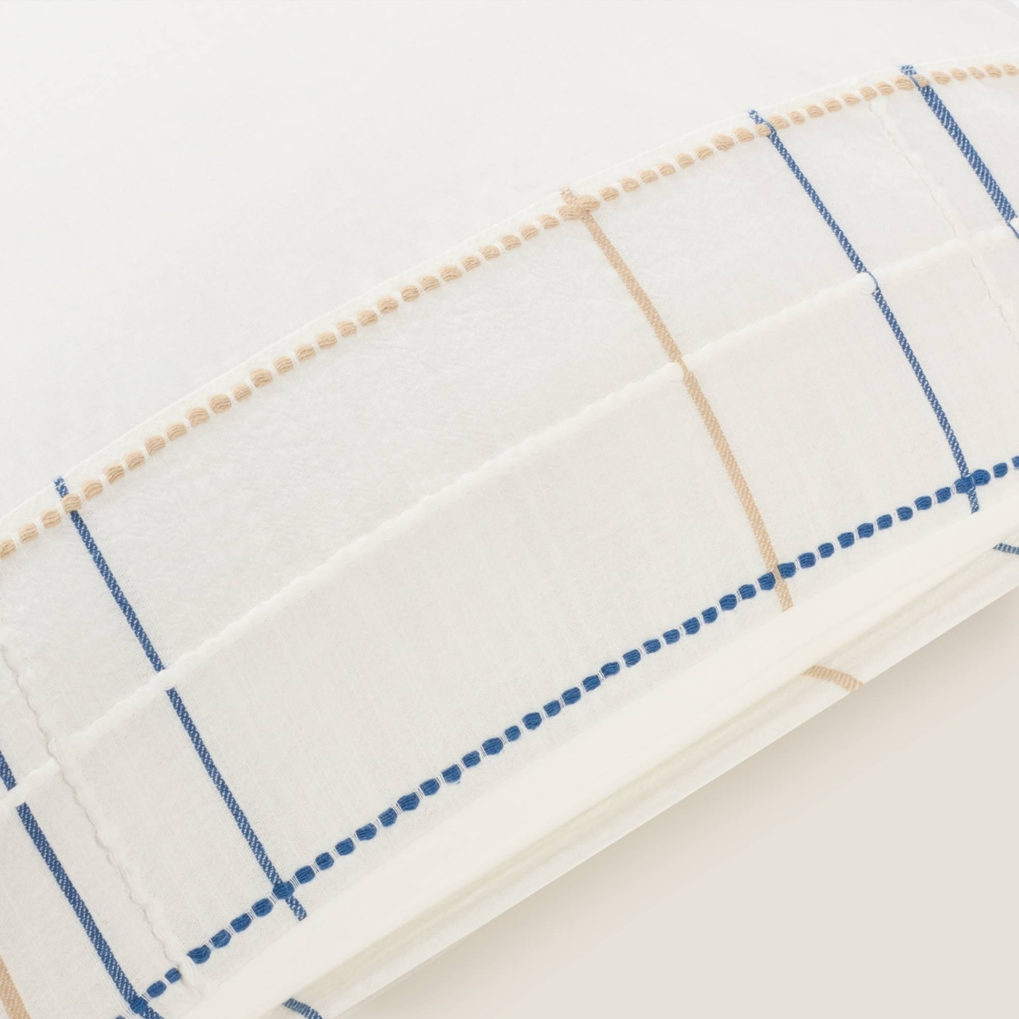 Funda almohada líneas Sole color blanco