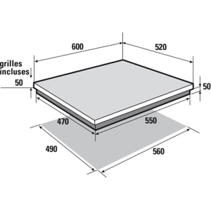 Plaque gaz SAUTER SPG4466B
