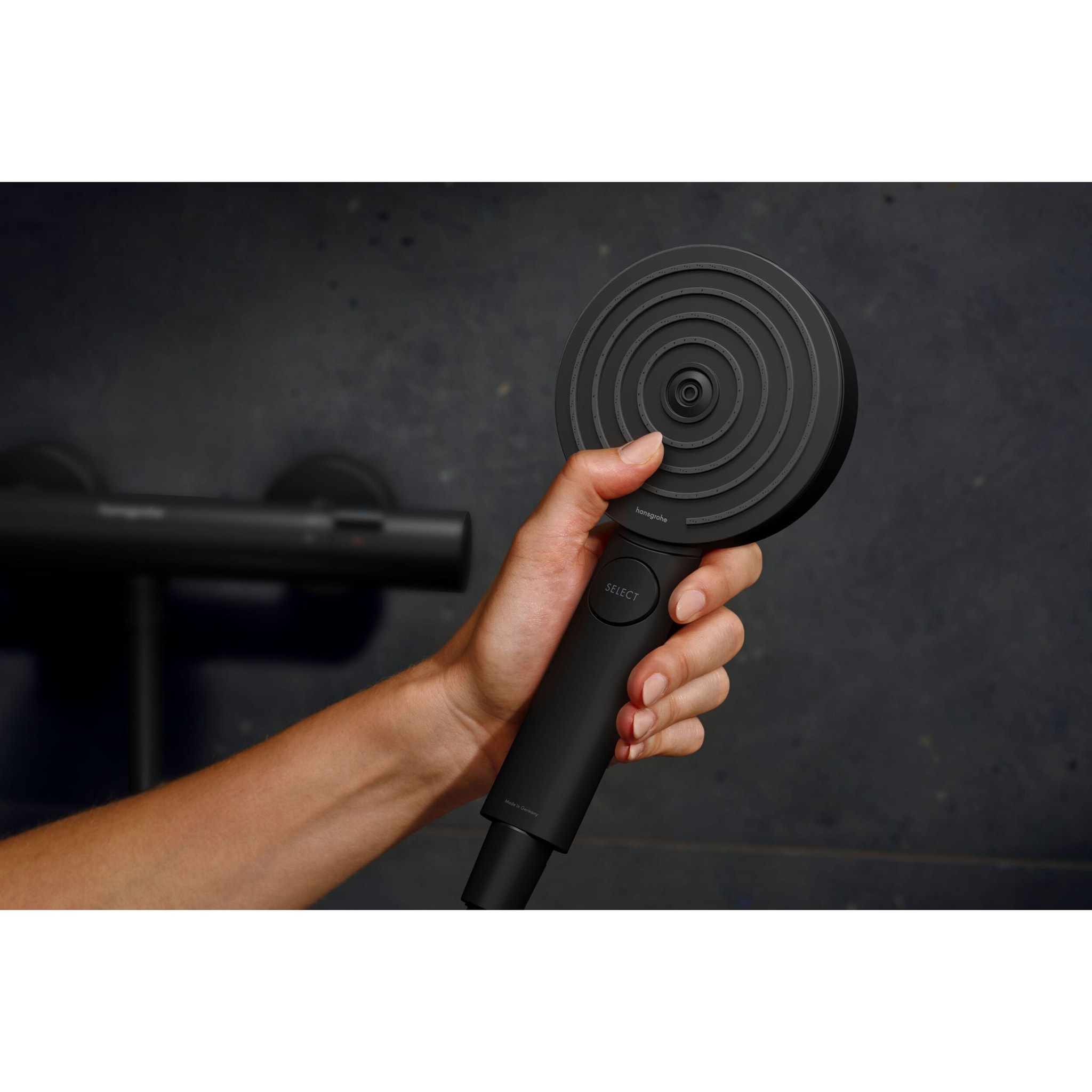 Mitigeur thermostatique douche C3 Ecostat Fine, Noir mat