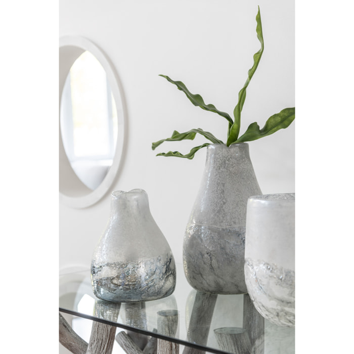 J-Line photophore Scavo - verre - gris - large