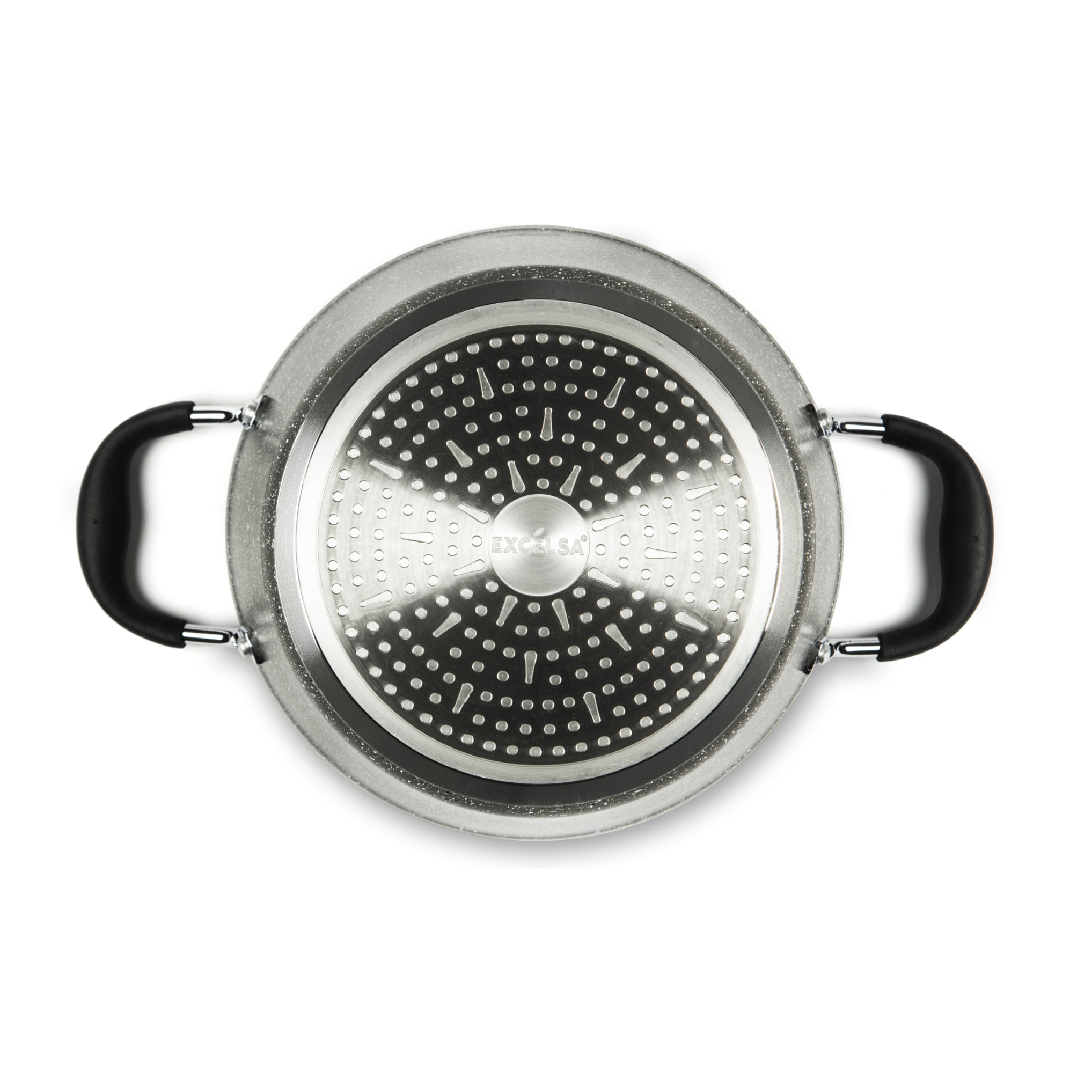 Casseruola 24 cm con Coperchio Excelsa – Forn-Ok, Alluminio Grigio